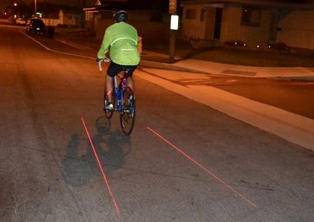 Лазерная велосипедная дорожка